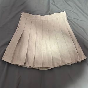 YesStyle Beige/Almond Pleated Skirt